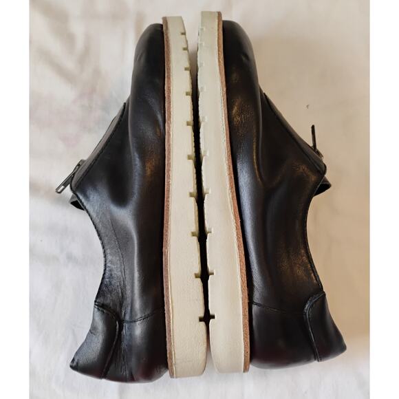 VAN ELi Black Leather Zip Up Loafers Women's Size 7w - Picture 10 of 11